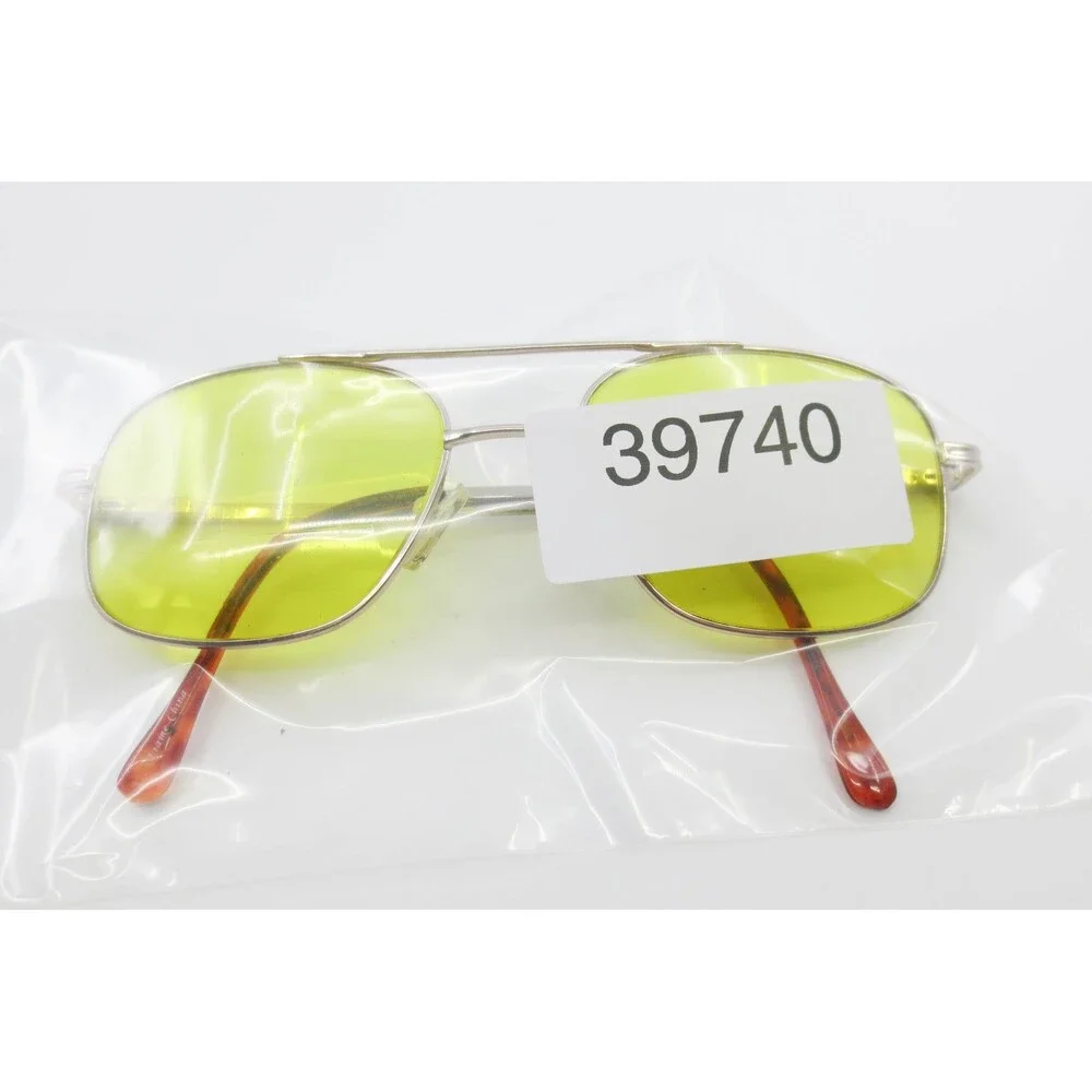 Agility 8 Aviator Eyewear Matte Gold Metal Frame Yellow Tint Lens 55-20-150